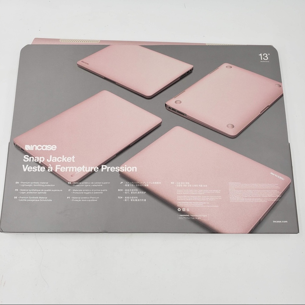 INCASE snap jacket rose quartz pink 13" for macbook air sleeve
